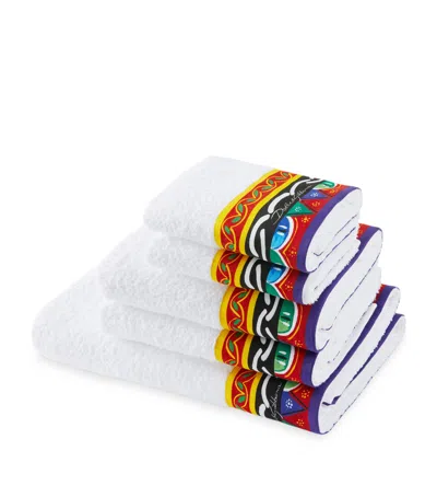 Dolce & Gabbana Casa Set Of 5 Cotton Carretto Bath Towels In Multi