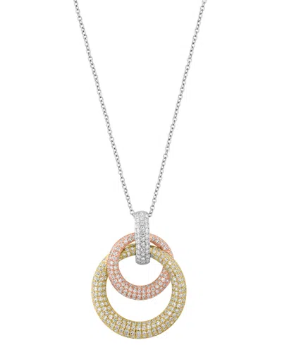 Effy Collection Diamond Pendant Necklace (1-1/8 Ct. T.w.) In 14k Multi-tone Gold