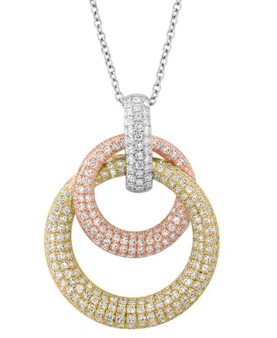 Effy Collection Diamond Pendant Necklace (1-1/8 Ct. T.w.) In 14k Multi-tone Gold