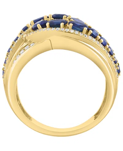 Effy Collection Diamond (1/2 Ct. T.w.) And Sapphire (2-1/20 Ct. T.w.) Ring In 14k Yellow Gold (also In Emerald And R