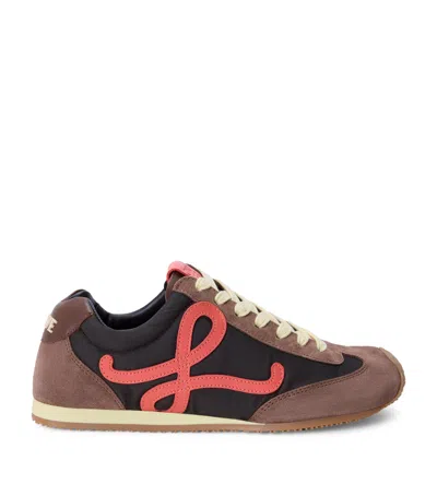 Loewe Multicolor Canvas And Suede Ballet Runner 2.0 Snea In Brown