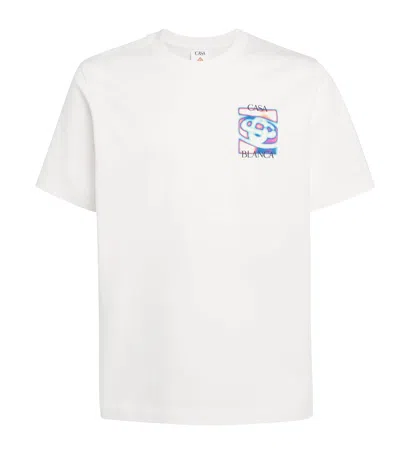 Casablanca Organic Cotton Heat Map Logo T-shirt In White