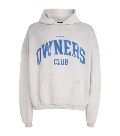 Represent Cotton Owner's Club Hoodie In Gray