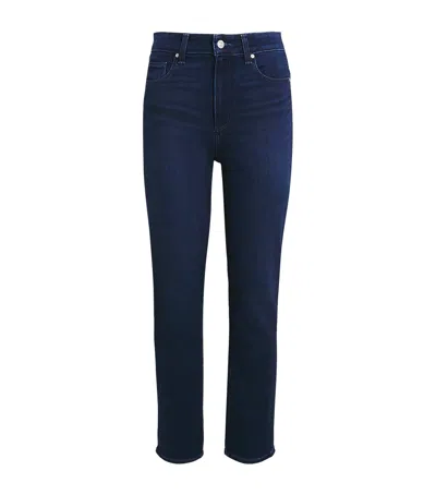 Paige Normandie Womens Stretch Denim Straight Leg Jeans In Blue