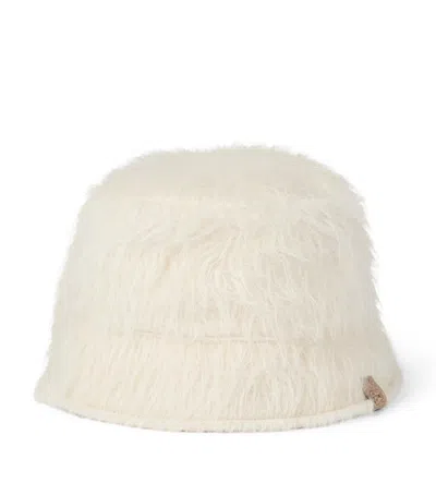 Brunello Cucinelli Alpaca-blend Bucket Hat In Neutral