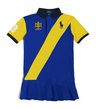 Ralph Lauren Cotton Stripe Polo Dress In Blue