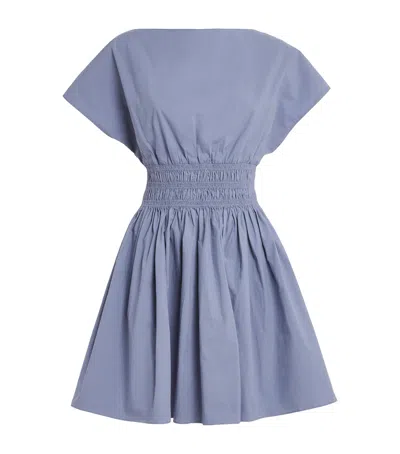 Matteau Cotton Mini Dress In Blue