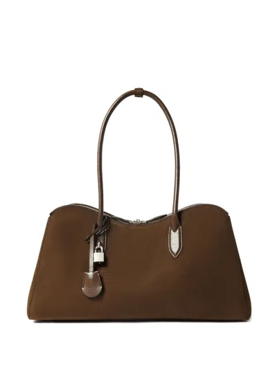 Stella Mccartney Ryder Shoulder Bag Structured Shape In Brown