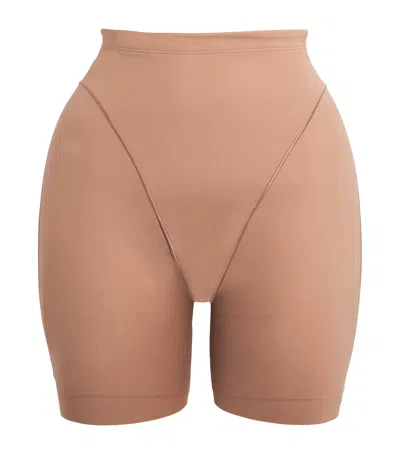 Skims Butt And Hip Enhancing Padded Shorts In Brown