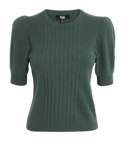 Paige Kato Cashmere Crewneck Sweater In Green