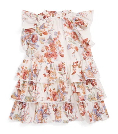 Zimmermann Cotton Floral Awaken Flutter Dress In White