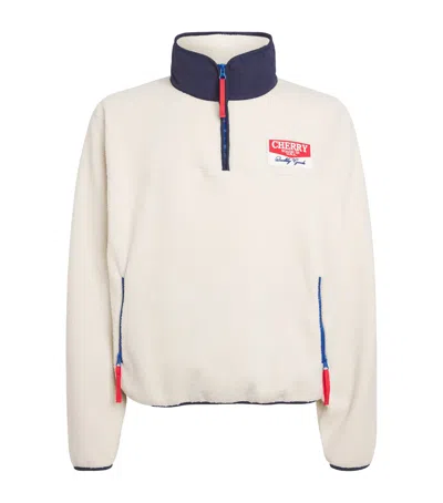 Cherry Los Angeles Fleece Half-zip Sweatshirt In Neutral