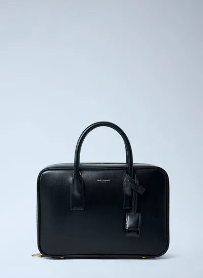 Saint Laurent Small Sac De Jour Box Handbag In Black