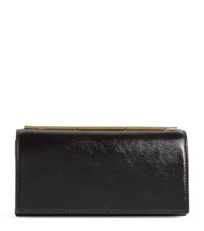 Veronica Beard Patent Leather Barre Clutch Bag In Black