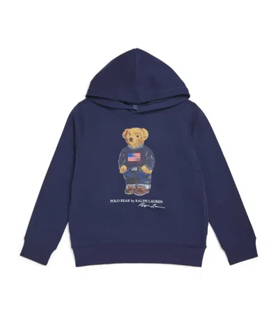 Ralph Lauren Boys Polo Bear Hoodie In Blue