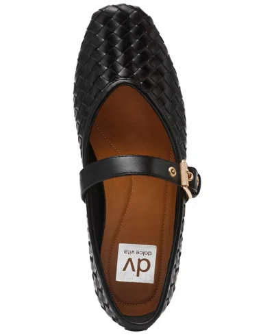 Dv Dolce Vita Women's Mulaney Woven Mary Jane Ballet Flats In Black