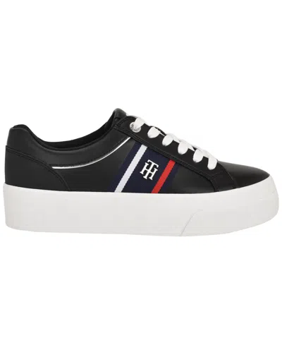 Tommy Hilfiger Women's Badria Logo Platform Sneakers In Black