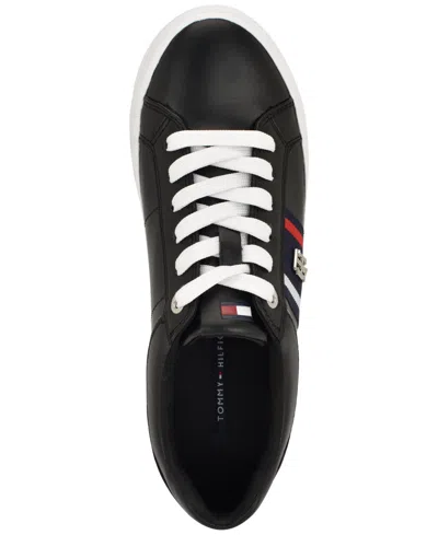 Tommy Hilfiger Women's Badria Logo Platform Sneakers In Black