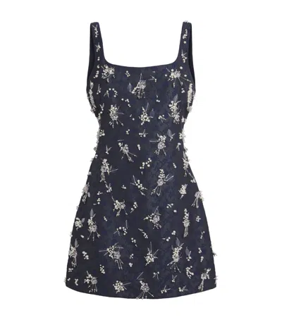 Simkhai Embellished Viva Mini Dress In Blue