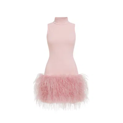 Date Boutique Women's Amelie Feather Mini Dress Pink In Pink
