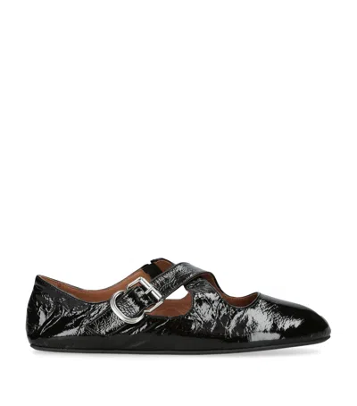 Alaïa Patent Leather Criss Cross Pumps In Animal Print
