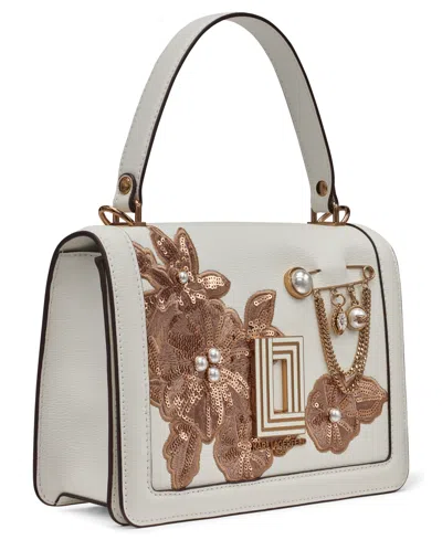 Karl Lagerfeld Simone Front Flap Mini Crossbody Bag In White