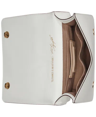 Karl Lagerfeld Simone Front Flap Mini Crossbody Bag In White