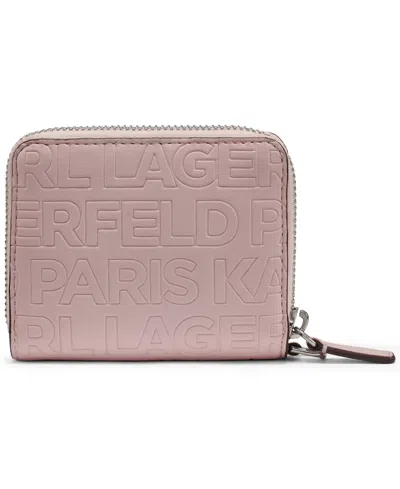 Karl Lagerfeld Meribel Zip Top Wallet In Pink