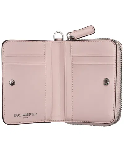 Karl Lagerfeld Meribel Zip Top Wallet In Pink