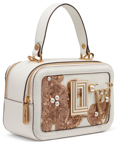 Karl Lagerfeld Simone Mini Crossbody Bag In White