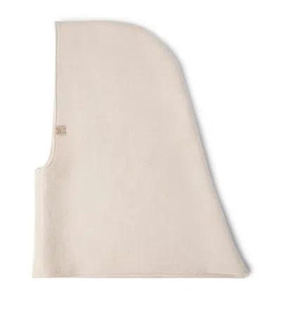 Brunello Cucinelli Wool-cashmere Flannel Balaclava In Neutral
