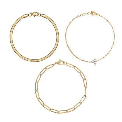 Mg Jewelry Women's Gold Loannina Bracelet Set In Gold