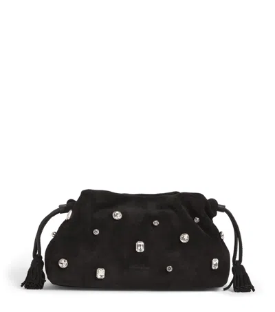 Veronica Beard Small Suede Stash Cross-body Bag In Black
