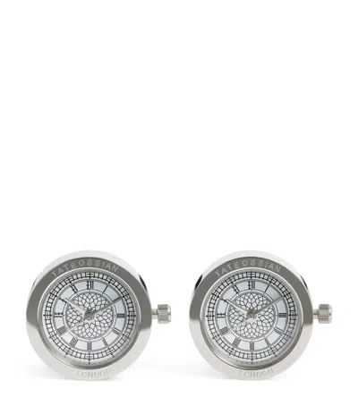Tateossian Big Ben Watch Cufflinks In Silver