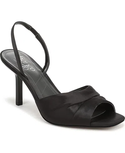 Franco Sarto Women's Gogia Square Toe Slingback Sandals In Black