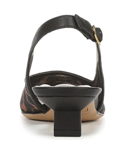 Franco Sarto Pura Slingback Pointed Toe Kitten Heel Pump In Animal Print