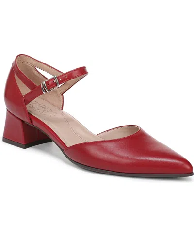 Naturalizer Women's Maddox Block Heel Ankle Strap Pumps In Red