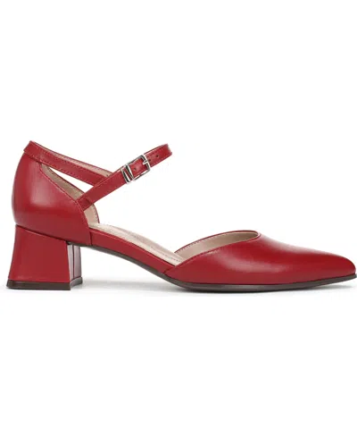 Naturalizer Women's Maddox Block Heel Ankle Strap Pumps In Red