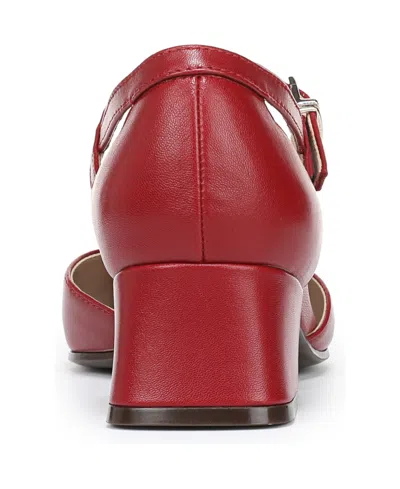 Naturalizer Women's Maddox Block Heel Ankle Strap Pumps In Red