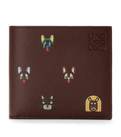 Loewe X Louis Wain Leather Cats Wallet In Brown