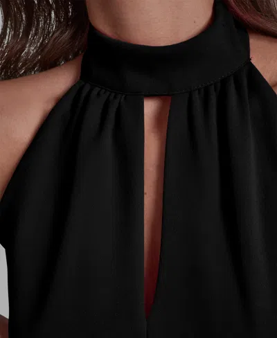 Bcbg Women's Scuba Crepe Keyhole Jumpsuit In Black