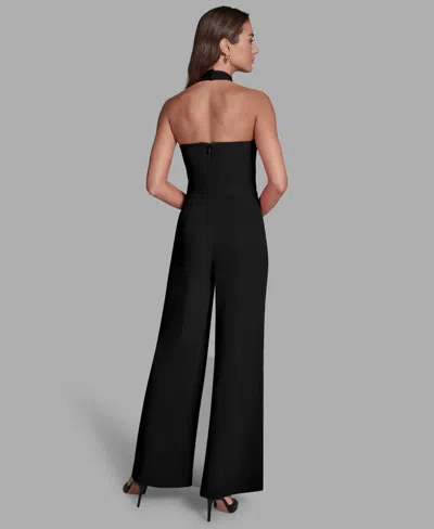 Bcbg Women's Scuba Crepe Keyhole Jumpsuit In Black