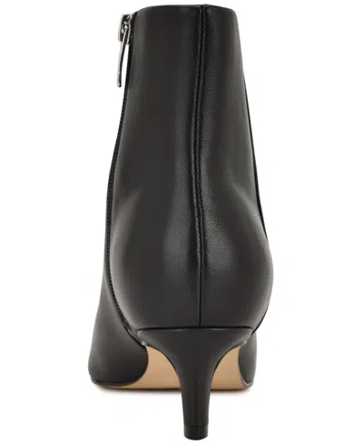 Nine West Sheeba Womens Leather Almond Toe Ankle Boots In Black