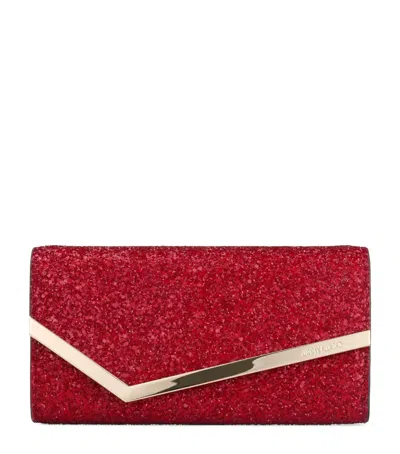 Jimmy Choo Emmie Mini Clutch Bag In Red