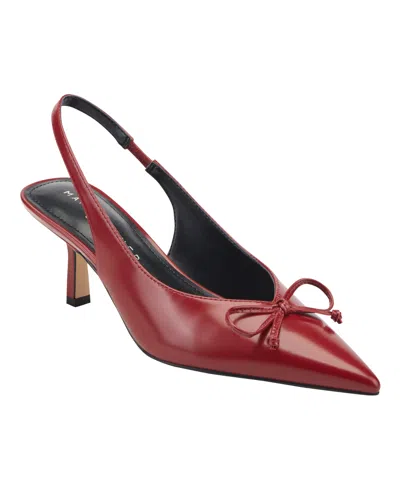 Marc Fisher Ltd Women's Gretel Slingback Kitten Heel Pumps In Red