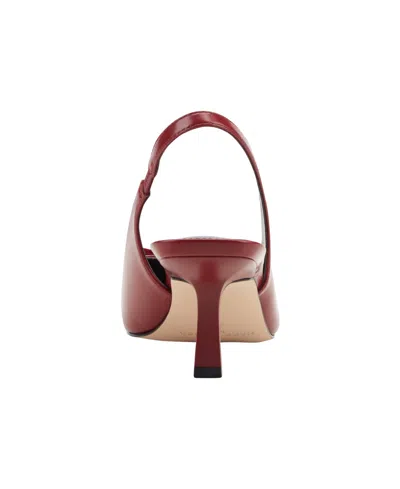 Marc Fisher Ltd Women's Gretel Slingback Kitten Heel Pumps In Red