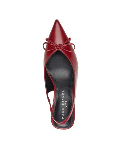 Marc Fisher Ltd Women's Gretel Slingback Kitten Heel Pumps In Red