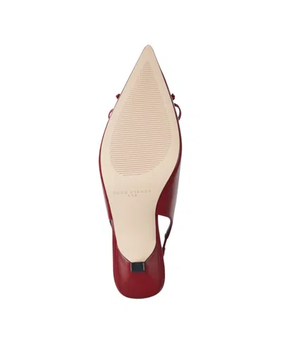 Marc Fisher Ltd Women's Gretel Slingback Kitten Heel Pumps In Red