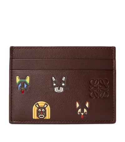 Loewe X Louis Wain Leather Cats Card Holder In Brown