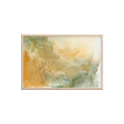 Art By Affie Yellow / Orange / Brown Moss - Large Horizontal Fine Art Print In Gold